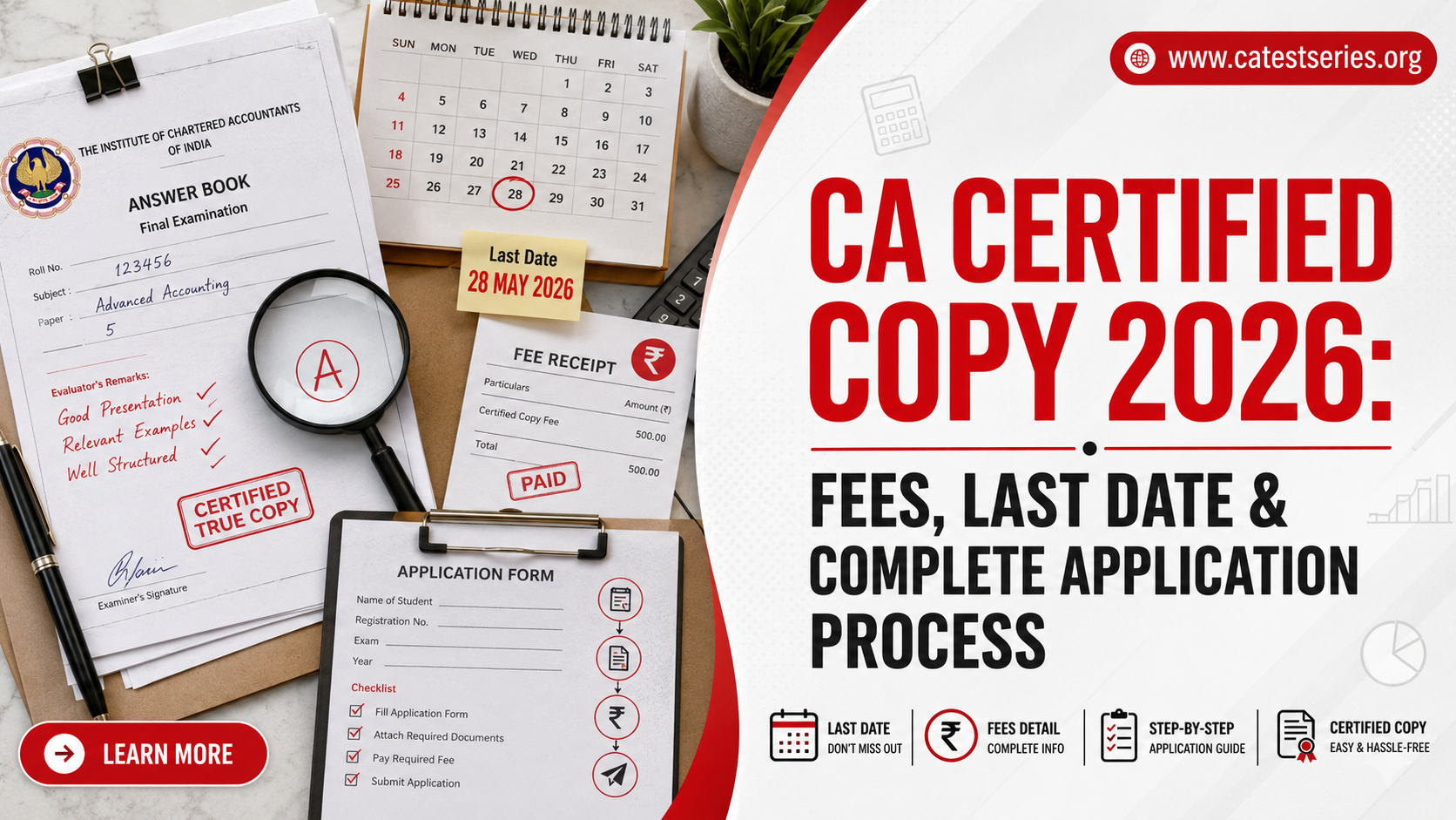 CA certified copy 2026: fees, last date, application process, RTI vs ICAI portal