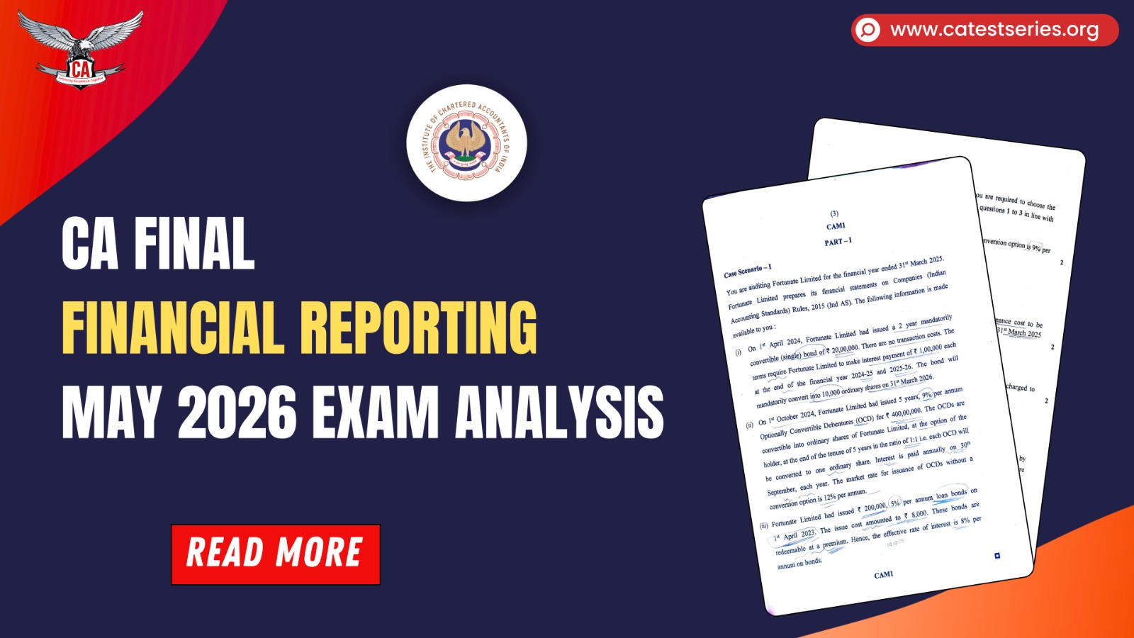 CA Final Financial Reporting Exam Analysis May 2026