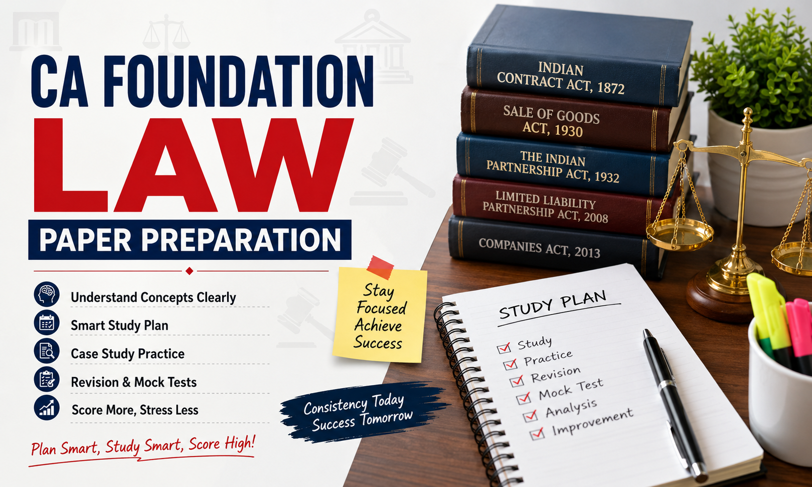 CA Foundation Law Paper Preparation — Tricks to Clear in One Attempt