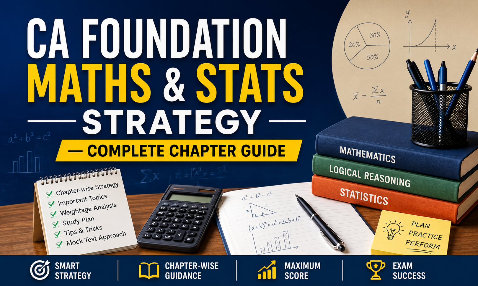 CA Foundation Maths & Stats Strategy — Complete Chapter Guide