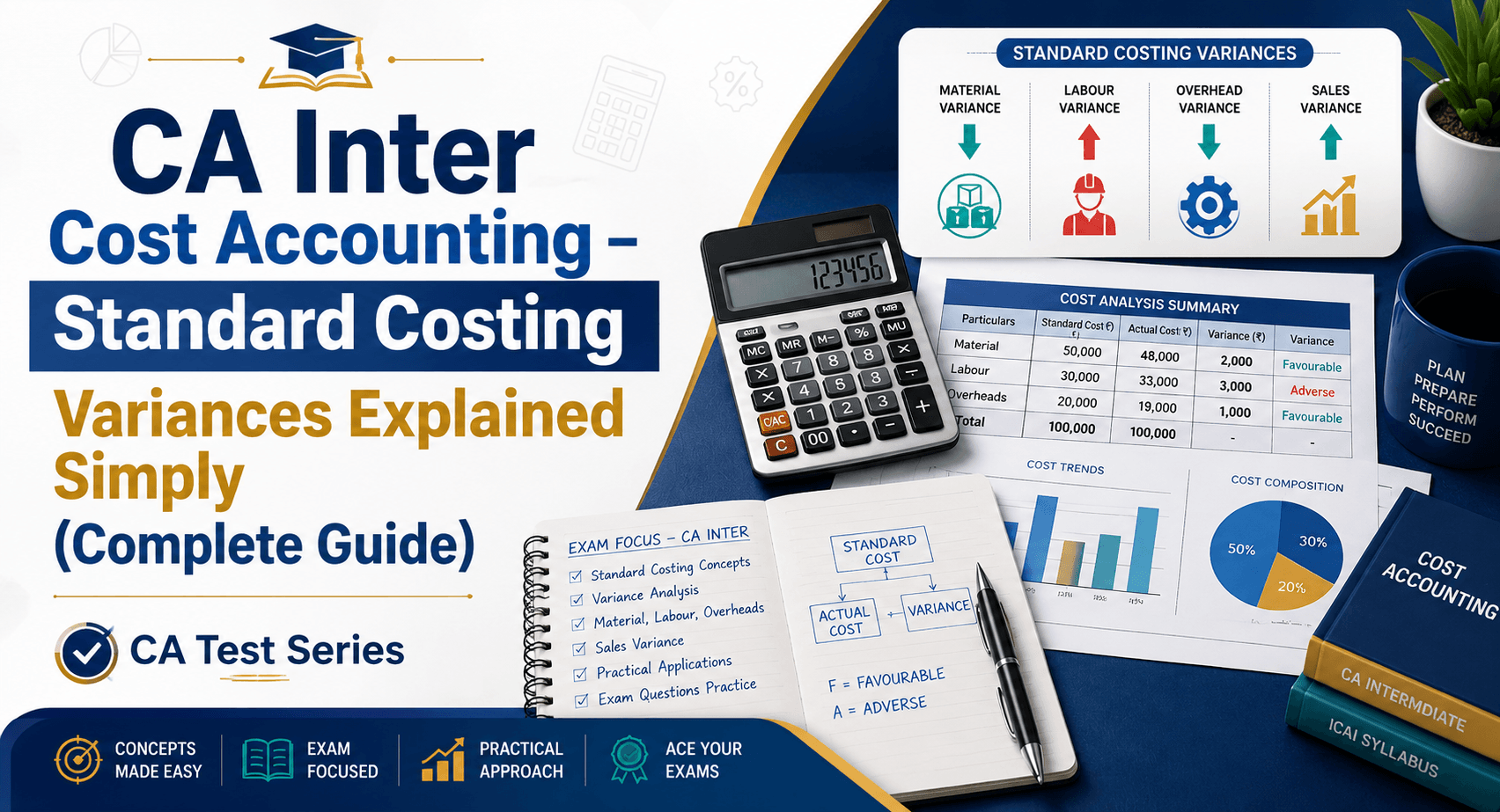 CA Inter Cost Accounting – Standard Costing Variances Explained Simply (Complete Guide)