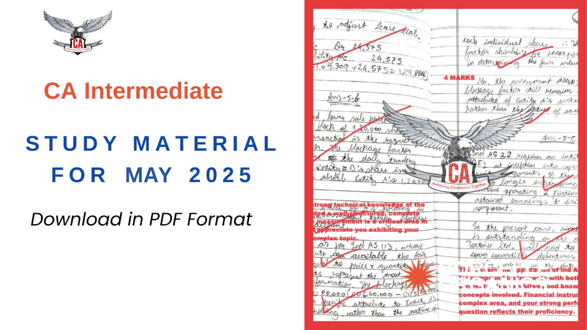 CA Intermediate Study Material for  May 2024 | Latest ICAI BOS Mat | Download in PDF Format