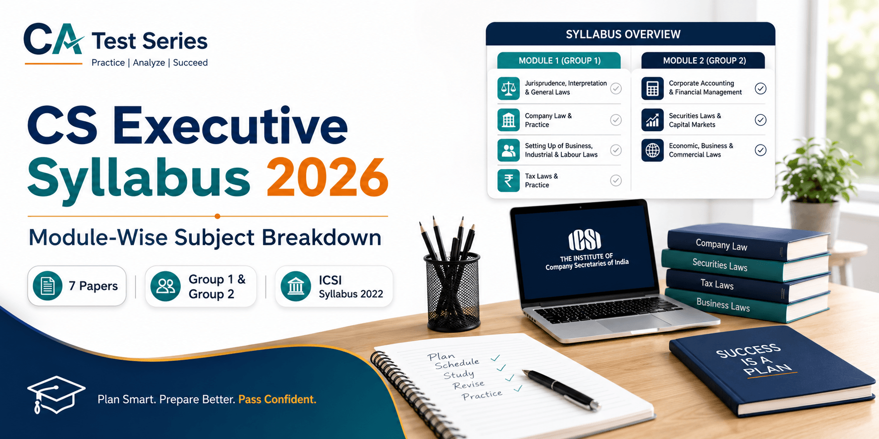 CS Executive Syllabus 2026: Module-Wise Subject Breakdown