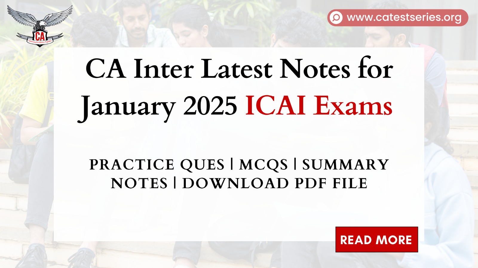 CA Inter Latest Notes for January 2026 ICAI Exams | Practice Ques | MCQs | Summary Notes | Download Pdf File