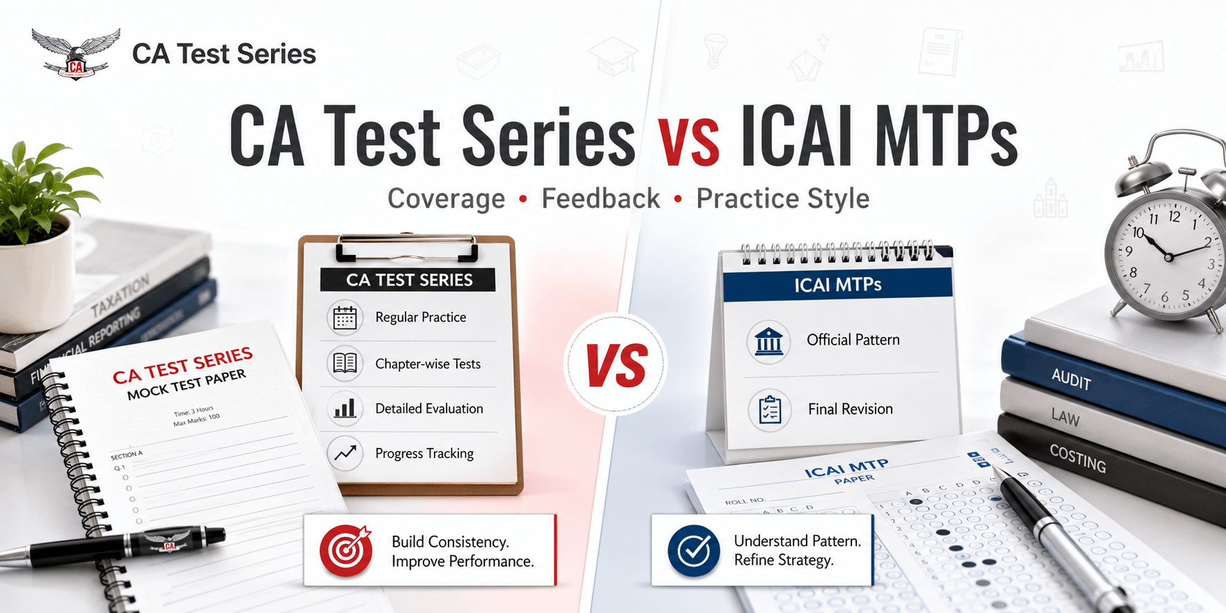 How CA Test Series Questions Are Different from ICAI MTPs