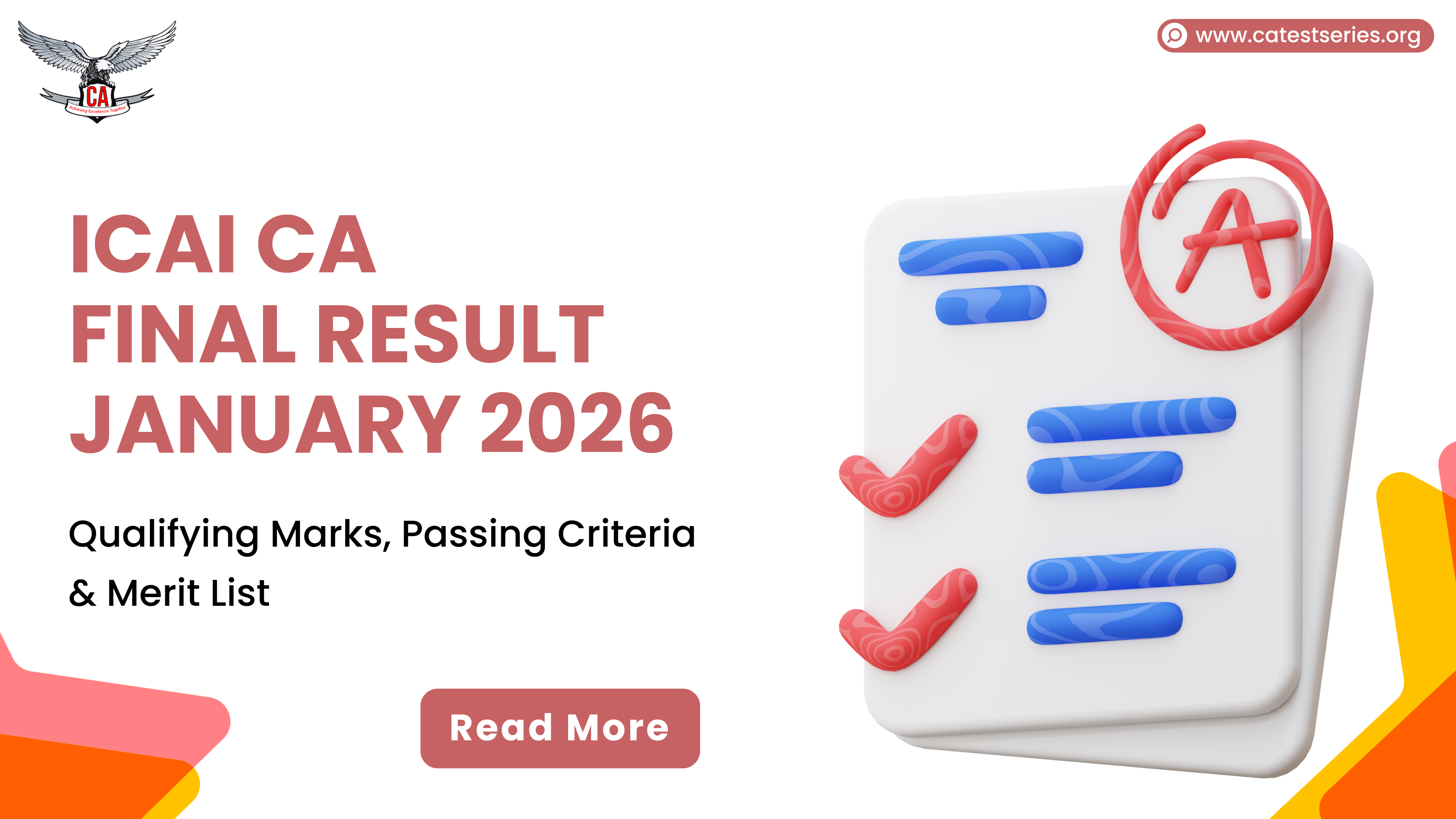 ICAI CA Final Result January 2026 - Qualifying Marks, Passing Criteria & Merit List