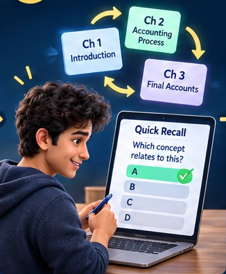 Student answering a quick recall question on earlier chapters