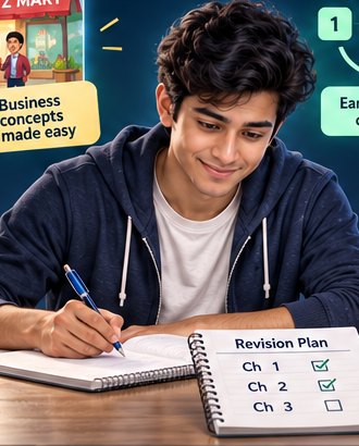 Student ticking off a chapter-wise revision plan