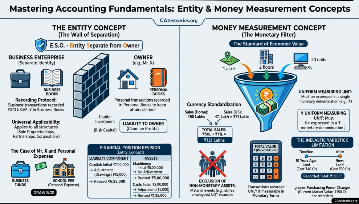Mastering Accounting Fundamentals: Entity & Money Measurement Concepts