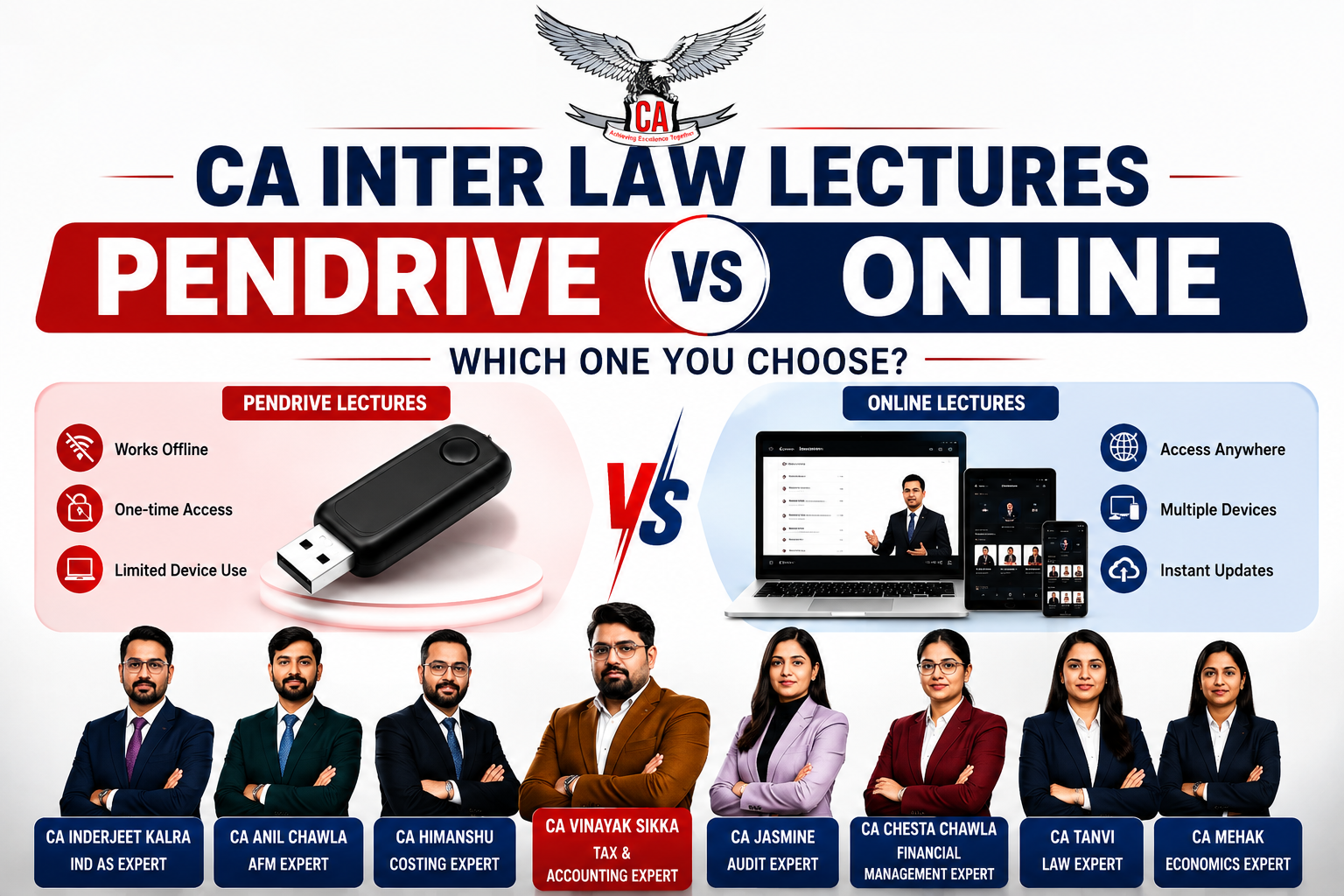 CA Inter Law Lectures: Pendrive vs Online — Which Should You Choose? 