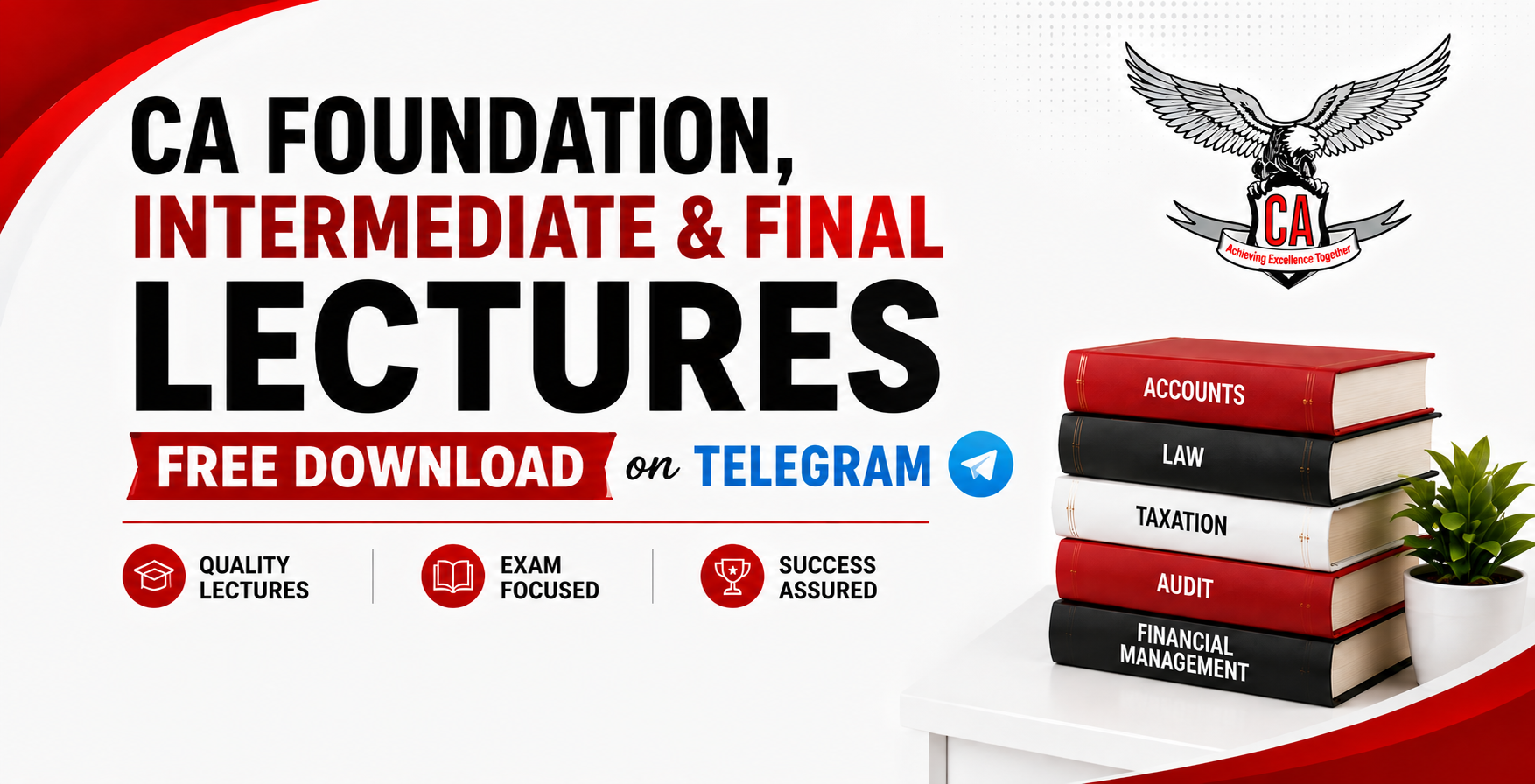 CA Foundation, Intermediate & Final Lectures — Free Download on Telegram