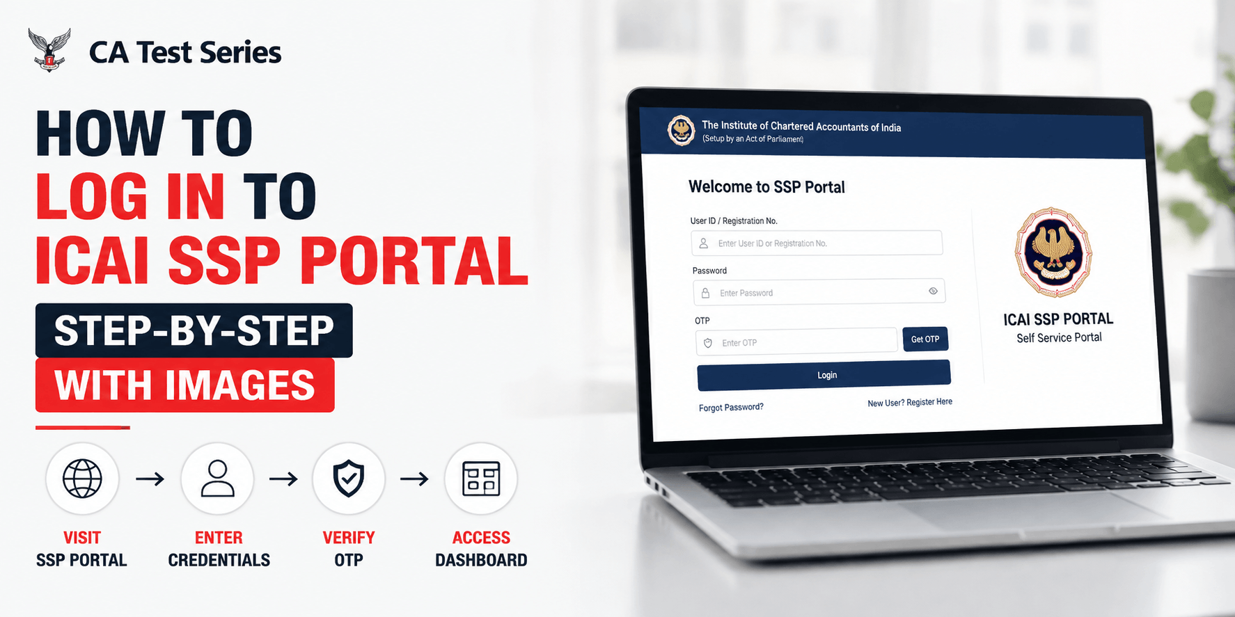 How to Log In to ICAI SSP Portal: Step-by-Step with Images