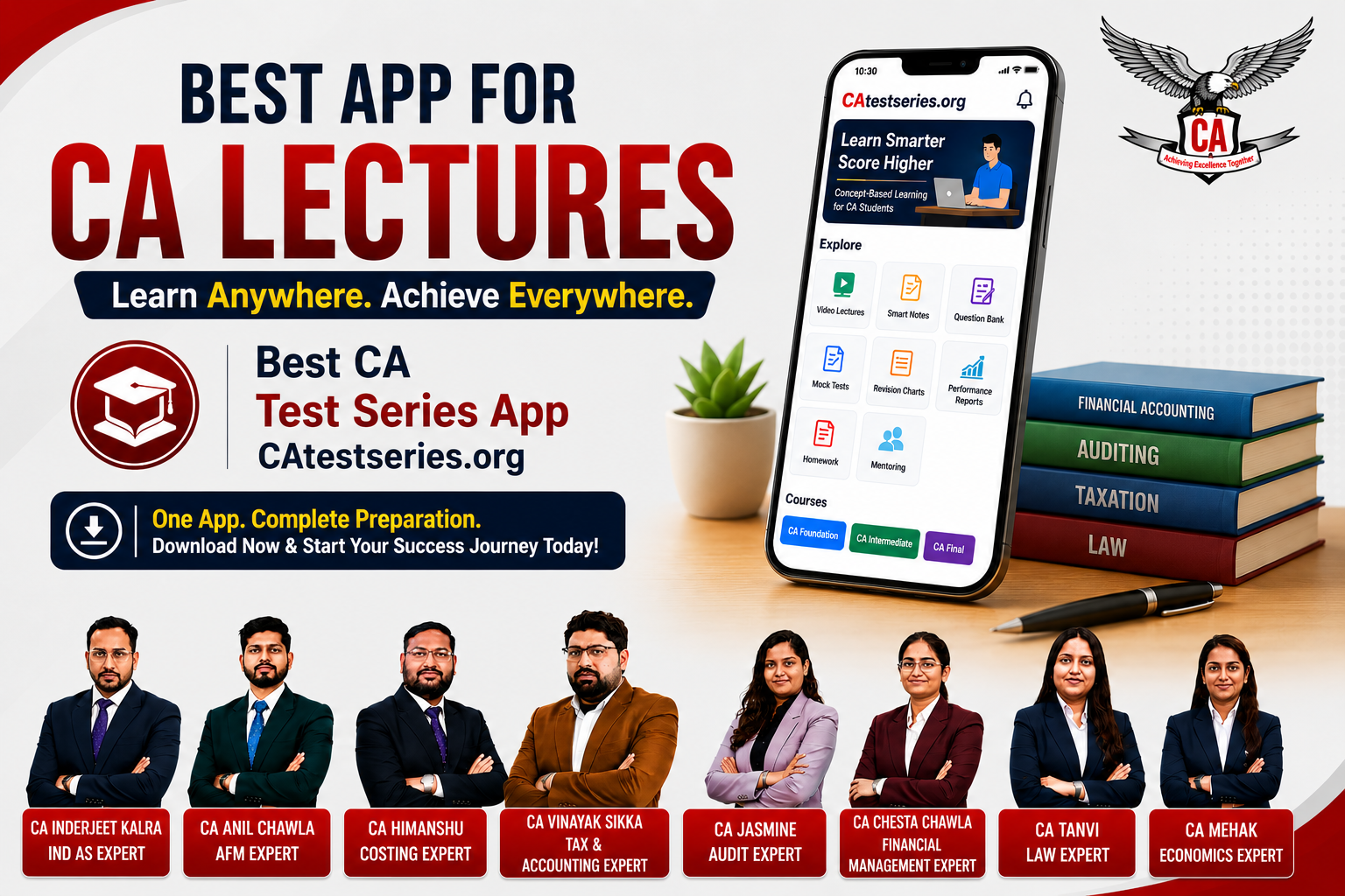 Best App for CA lectures – CAtestseries.org 