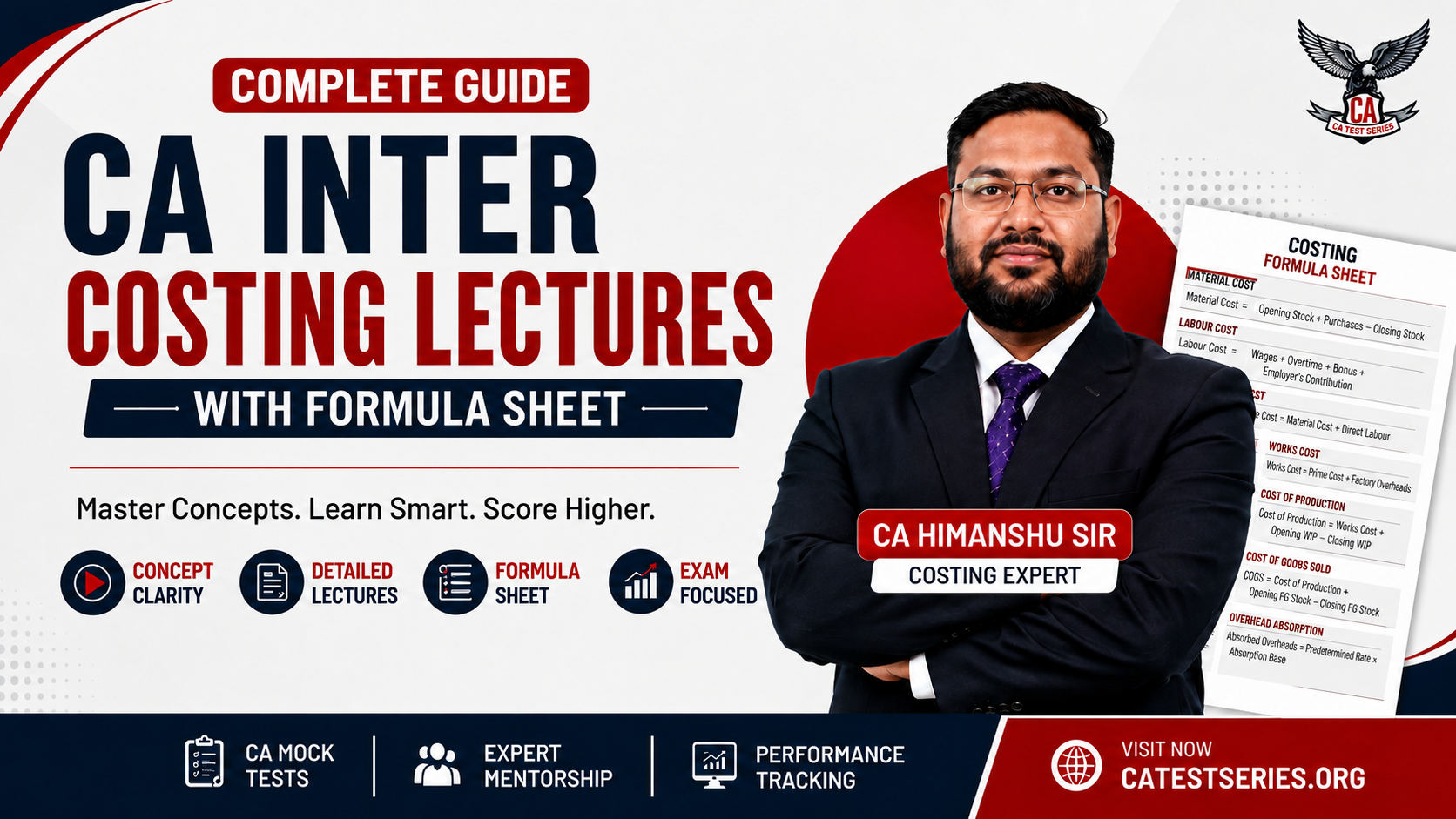 CA Inter Costing Lectures with Formula Sheet – Complete Guide