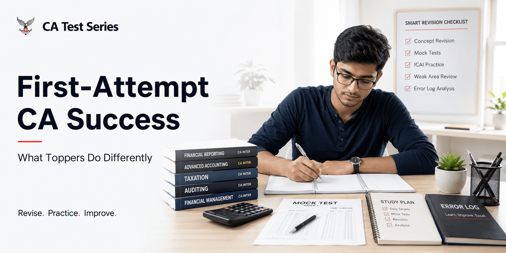 First-Attempt CA Exam Clearing What Consistent Toppers Do Differently