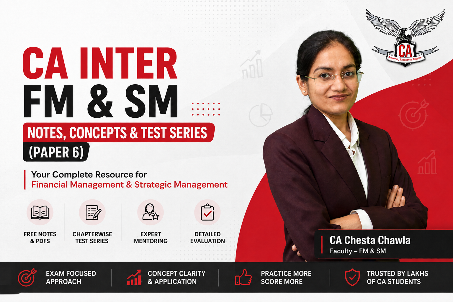 CA Inter FM & SM Notes, Concepts & Test Series