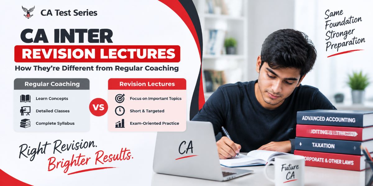 CA Inter Revision Lectures: How They're Different from Regular Coaching