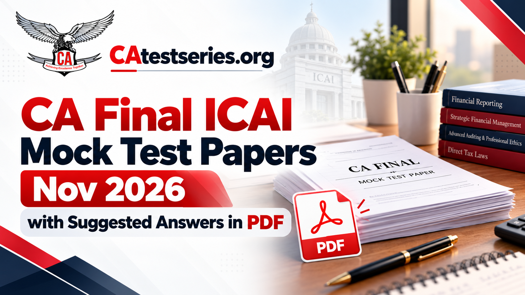 CA Final ICAI Mock Test Papers Nov 2026 with Suggested Answers in PDF