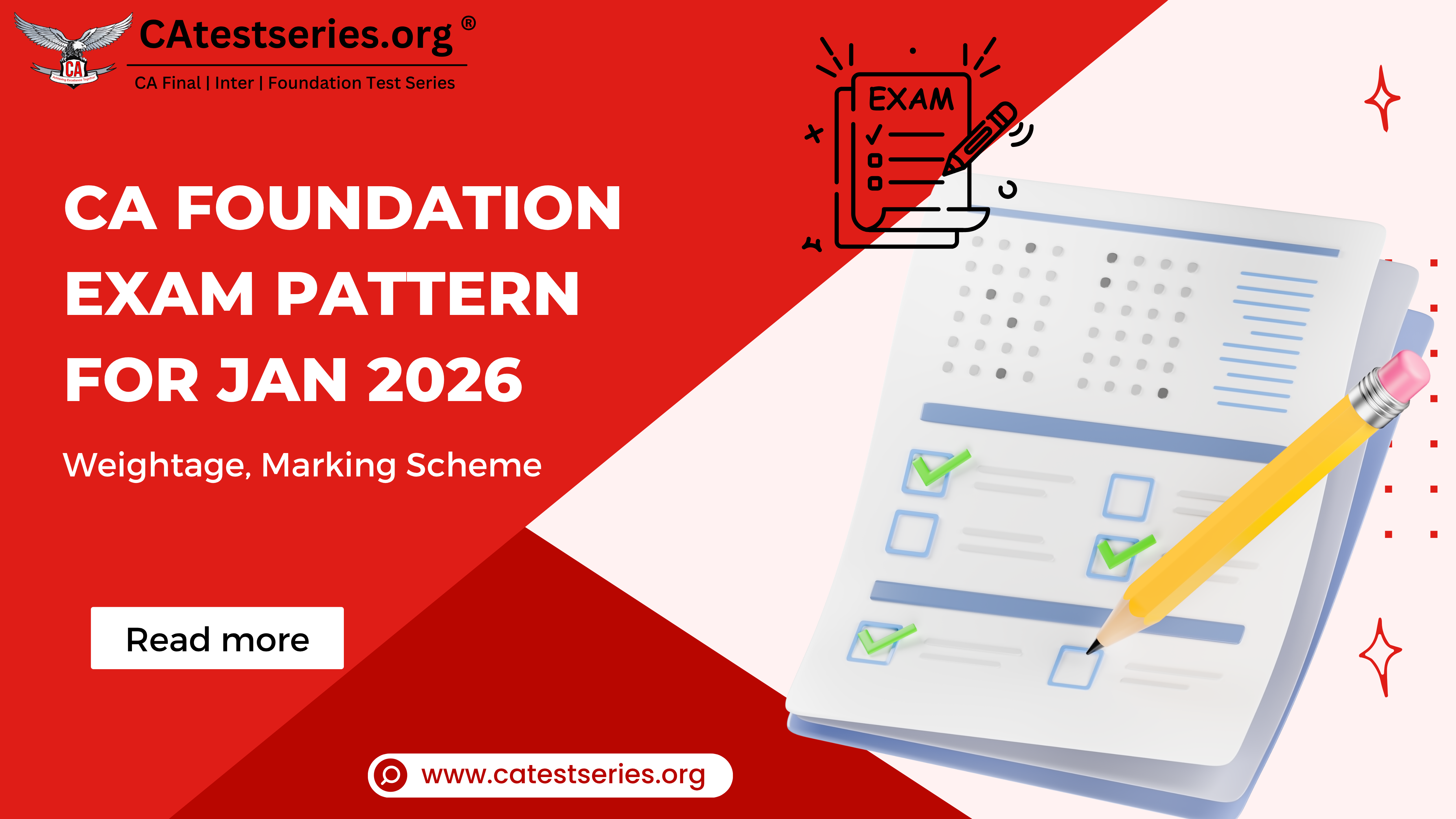 CA Foundation Exam Pattern For September 2026 – Weightage, Marking Scheme