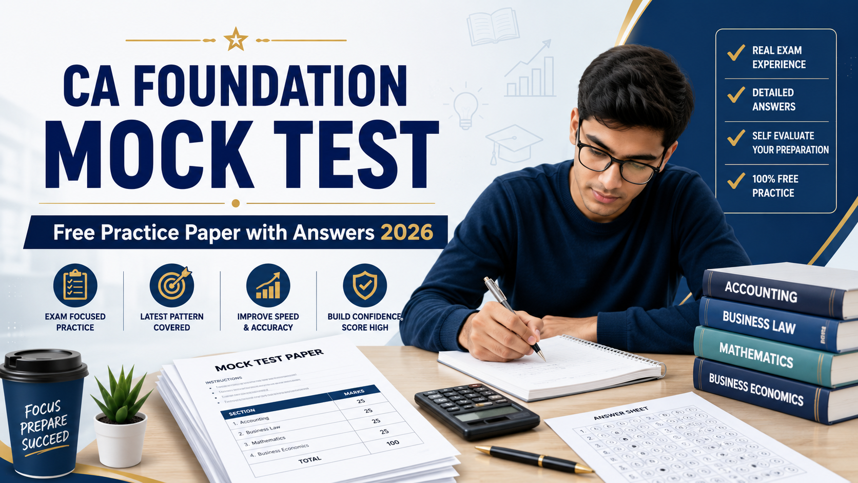 CA Foundation Mock Test — Free Practice Paper with Answers 2026