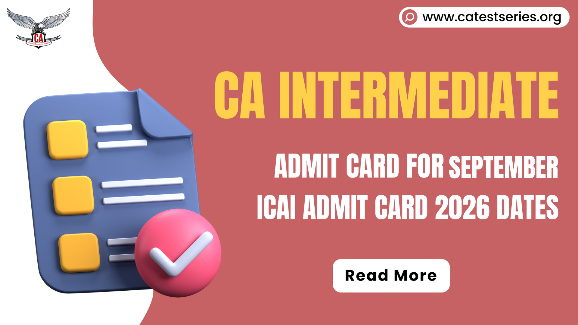 CA Inter Admit Card for September 2026 | ICAI Admit Card 2026 Dates