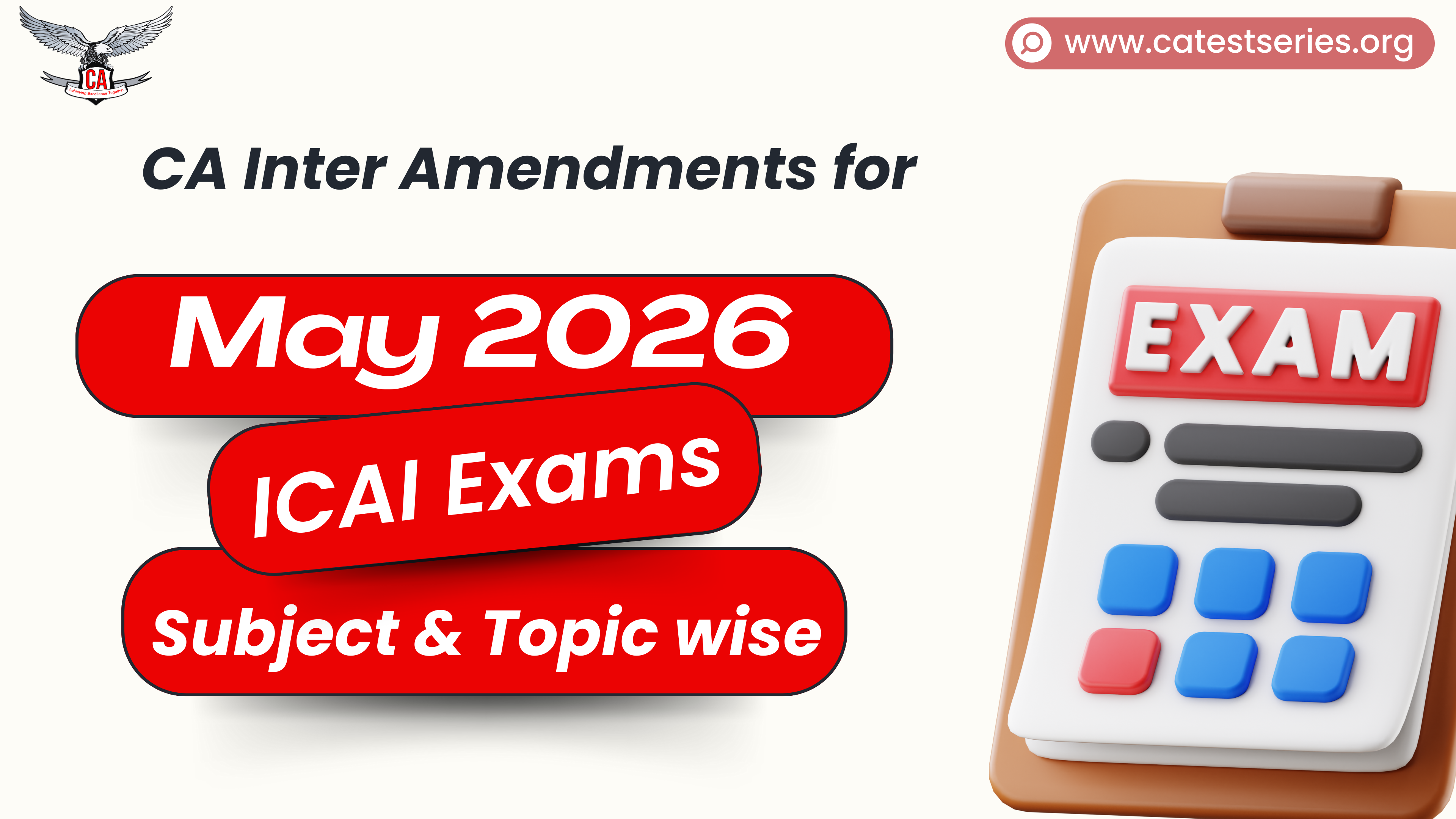 CA Inter Amendments for September 2026 ICAI Exams Subject & Topic wise