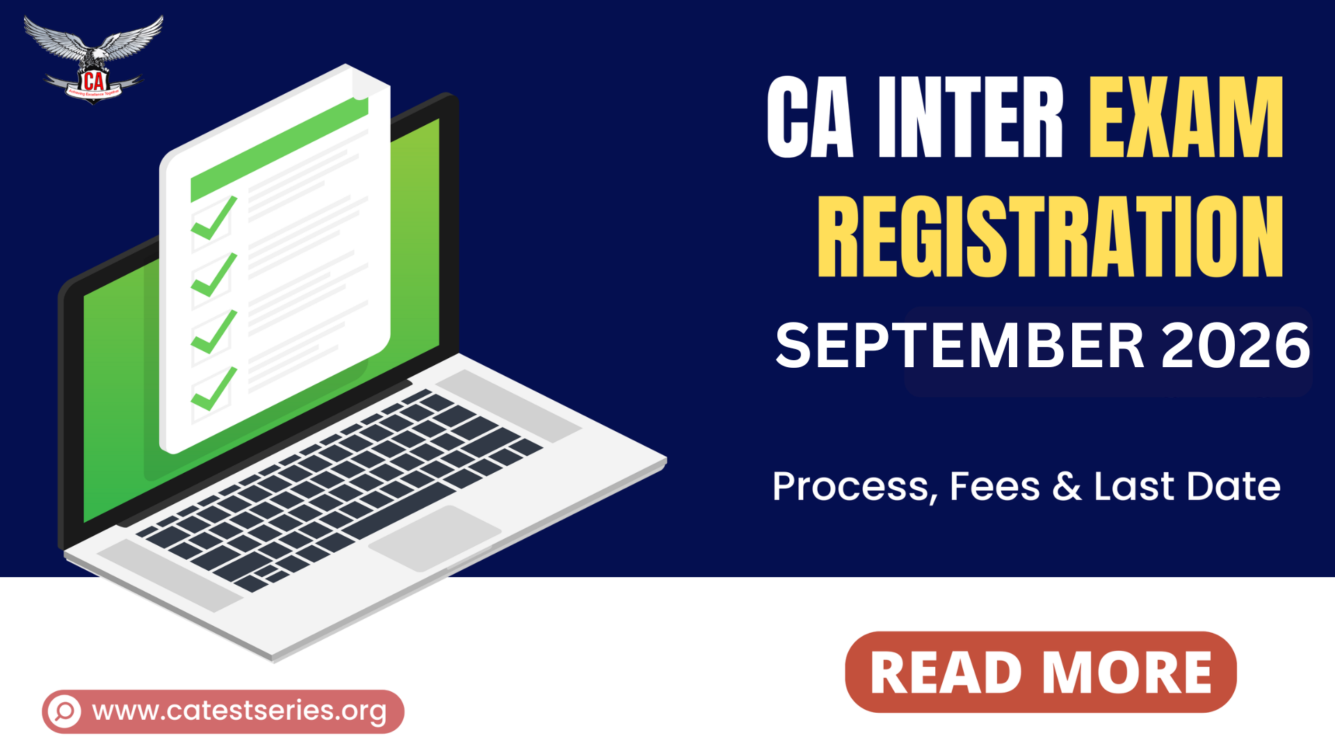 CA Inter Exam Registration September 2026  : Process, Fees & Last Date