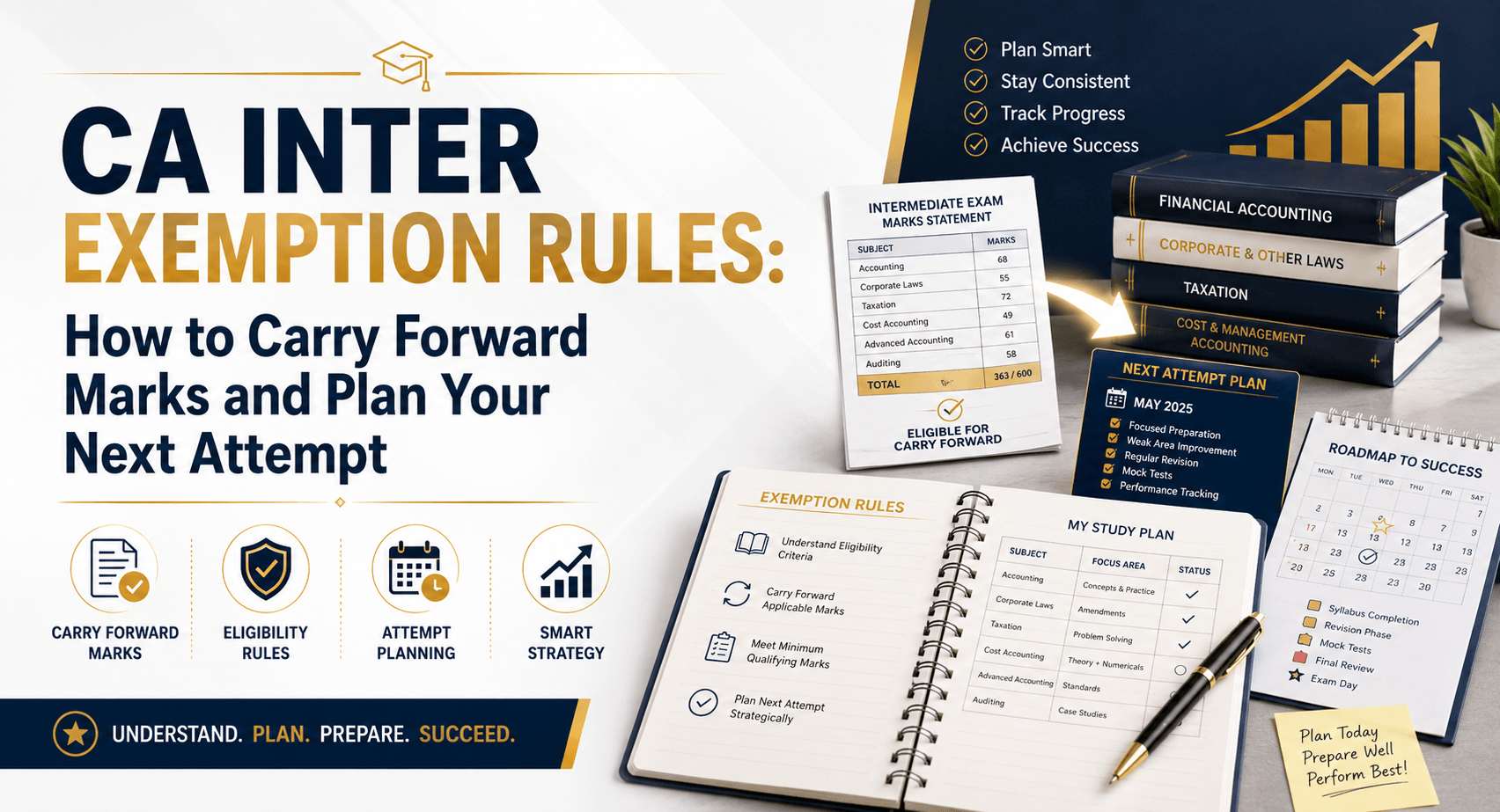 CA Inter Exemption Rules: How to Carry Forward Marks and Plan Your Next Attempt