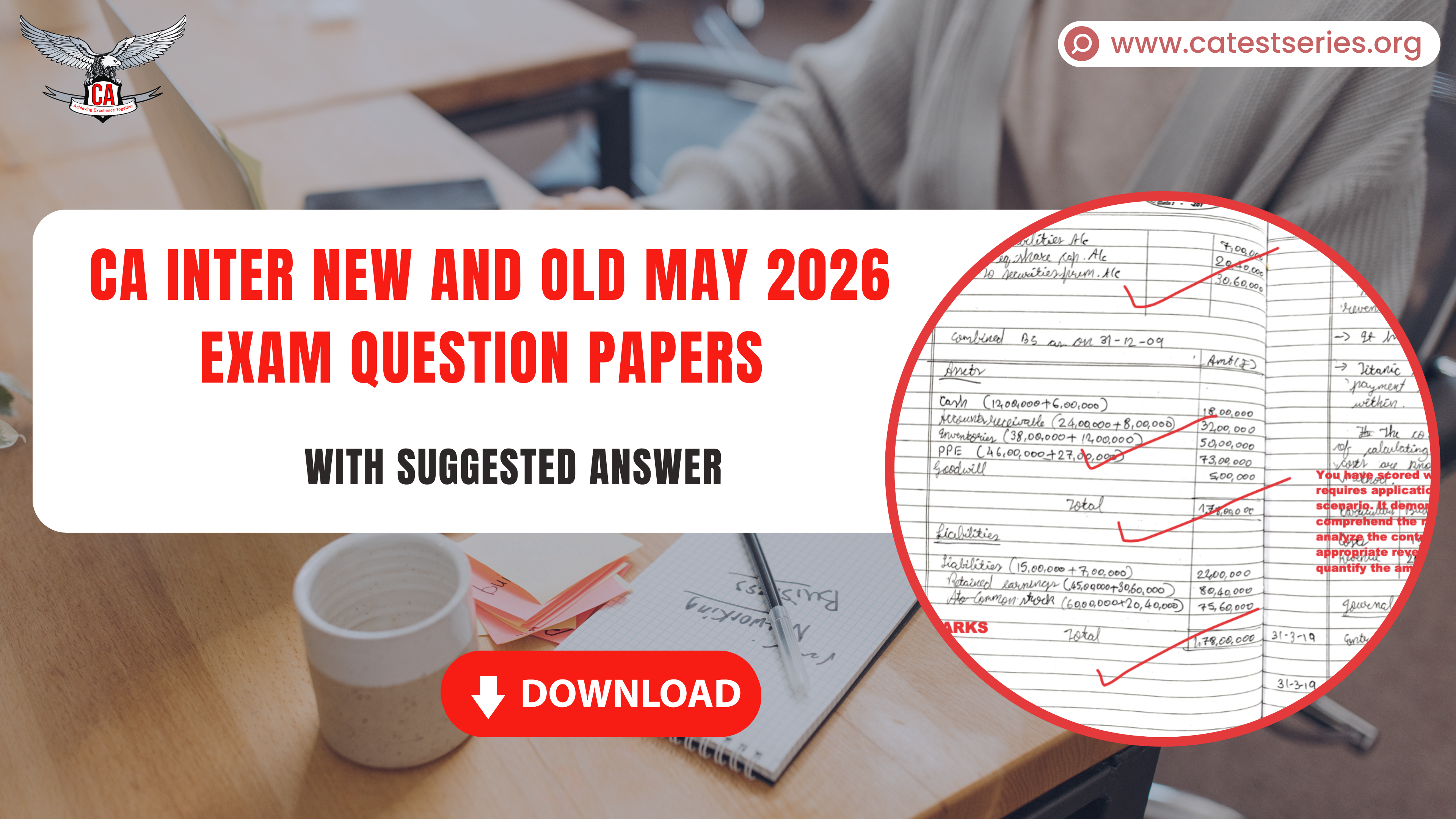 CA Inter New and Old September 2026 Exam Question Papers with Suggested Answers