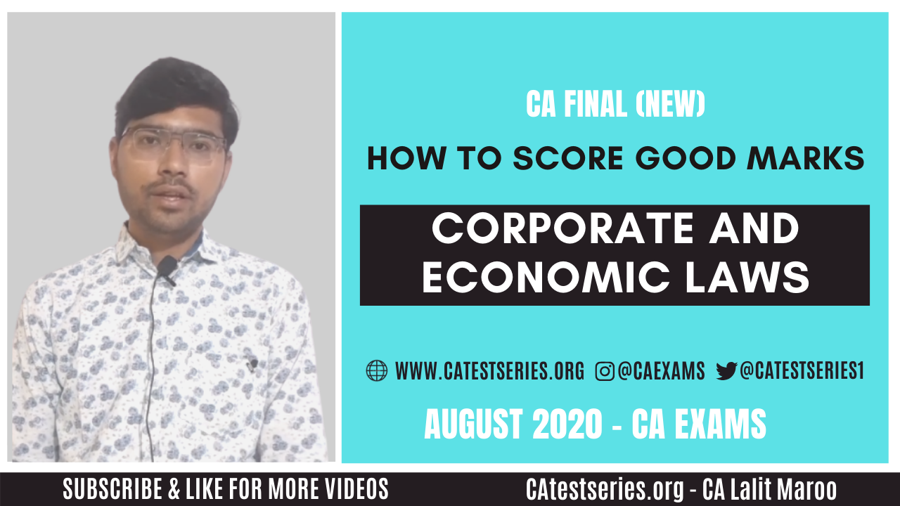 Effective strategy to score good marks in CA Final Law with Weight-age