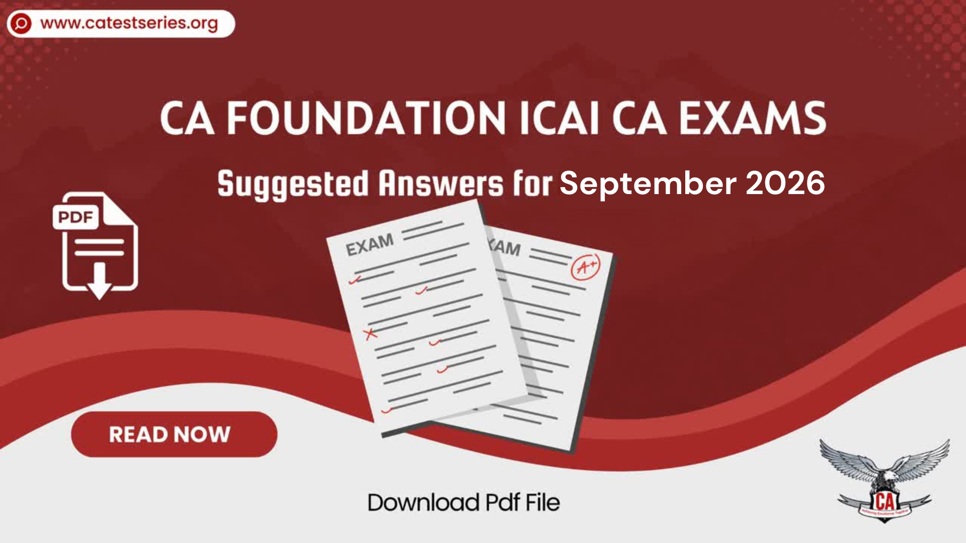 CA Foundation ICAI CA Exams Suggested Answers for September 2026| PDF Format