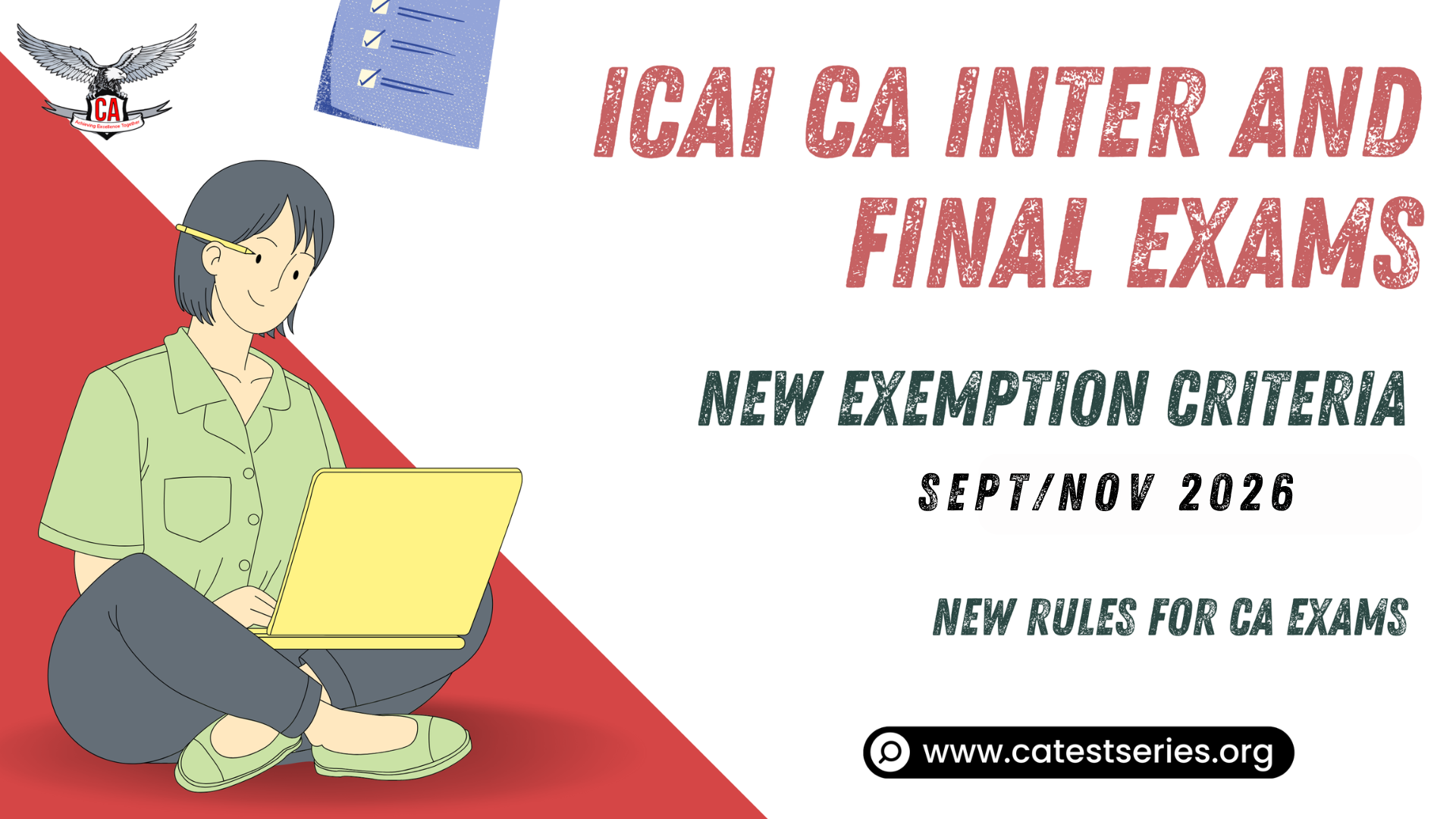 ICAI CA Inter and Final Exams New Exemption Criteria for 2026 | New Rules for CA Exams