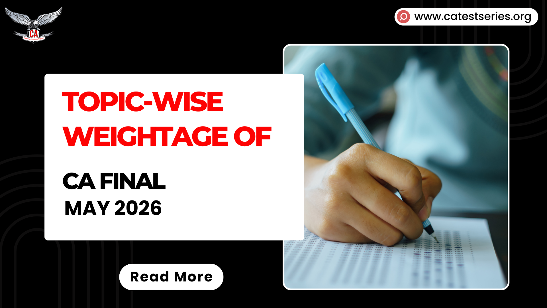 Topic-wise weightage of CA Final May 2026
